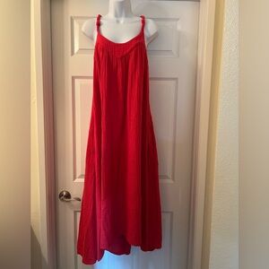 XIRENA Red Maxi Skirt 100% cotton